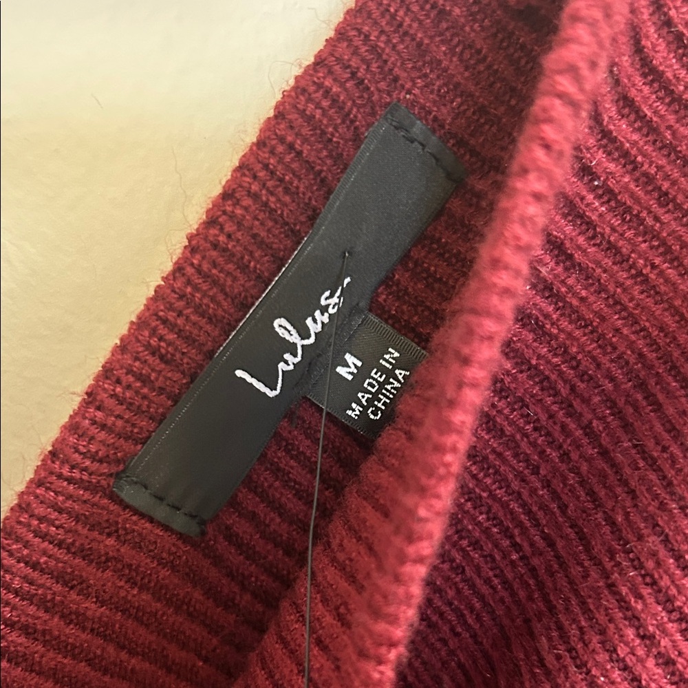 Lulu's Burgundy Long Sleeve Dress - Picture 2 of 9